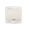 Jednopólový reverzibilní světelný spínač 10A čtvercový béžový LOGI Kanlux