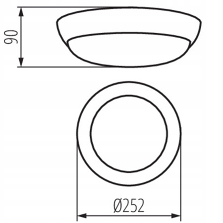 LED stropní svítidlo E27 IP44 bílé ERTON KANLUX