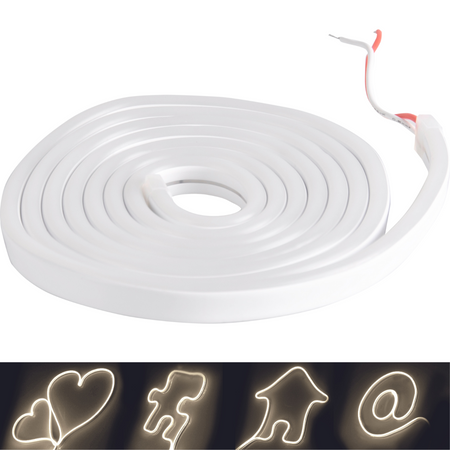 NEON Strip Flexibilní LED pásek 12V 17W Neutrální bila IP65 12mm 2m