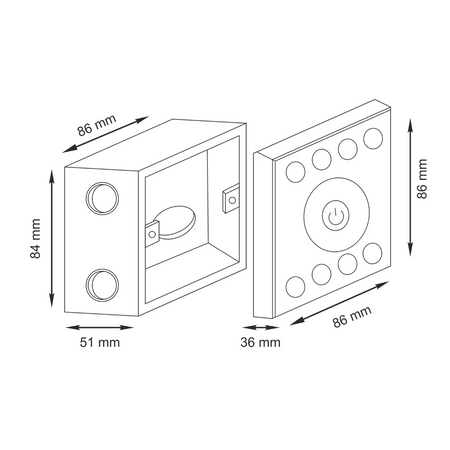 Dotykový spínač se stmívačem pro LED pásky Black Mono Sanico Goldlux