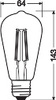 LED žárovka E27 6W = 60W 806lm stmívatelná SMART+ WiFi Filament Edison Ledvance