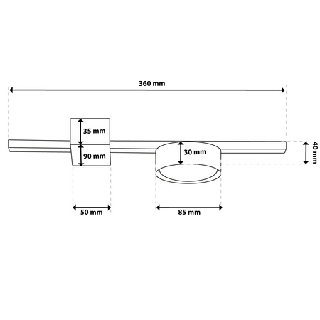 OVILO stropní svítidlo LED halogenové svítidlo GX53 Bodové nástěnné svítidlo reflektor LUMILED