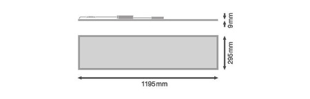 LED panel Kancelářské svítidlo Stropní svítidlo 30W 3450lm 3000K Warm Povrchová montáž Zápustná montáž Bílá 120x30cm UGR19 Výkon Ledvance