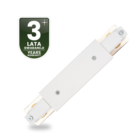 1F KOLEJNICOVÝ KONEKTOR PŘÍMÝ S NAPÁJECÍM ZDROJEM BÍLE PODSVÍCENÝ