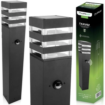 Venkovní zahradní lampa E27, LED snímač pohybu sloupek 60cm TAXUS 2 LUMILED