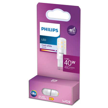 LED žárovka G9 Capsule 3,7W = 40W 480lm 4000K Neutrální 320° Philips