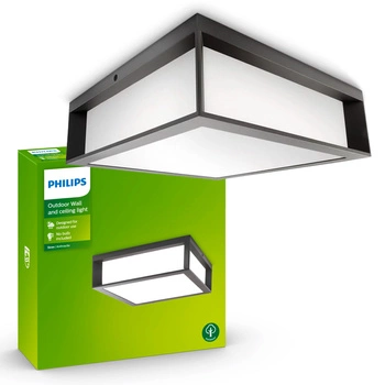 Zahradní LED venkovní stropní svítidlo SKIES myGarden 2xE27 IP44 nástěnné svítidlo stropní antracit PHILIPS