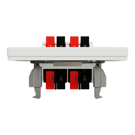 Dvojitá zásuvka reproduktoru pro zapuštěnou montáž. bílá. SCHNEIDER ASFORA