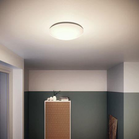 Plafond LED stropní svítidlo SUEDE 12W 4000K 28cm bílé kulaté PHILIPS