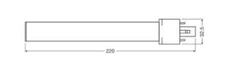 LED zářivka G23 6W = 11W 700lm 6500K studená bílá 120° Dulux Ledvance