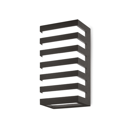 Zahradní lampa Venkovní nástěnná lampa LED 10W 220lm 4000K neutrální bílá IP54 Černá Entera Kobi