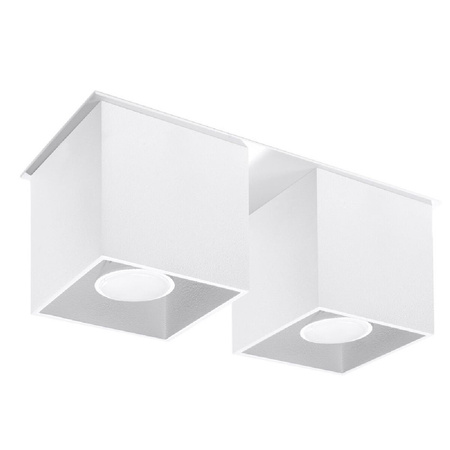 QUAD 2 2xGU10 Halogenové svítidlo pro povrchovou montáž Minimalistická bílá SOLLUX