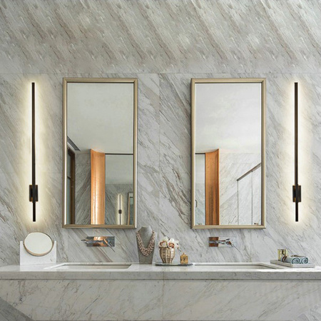 LED nástěnné svítidlo LUNA BLACK Metal 120cm moderní styl IP54