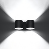 Nástěnné svítidlo LED ORBIS 2xG9 Nástěnné svítidlo horní spodní černé SOLLUX
