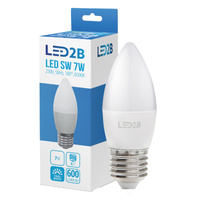 LED žárovka E27 Ball 7W 600lm 6500K Cold 200° LED2B Kobi