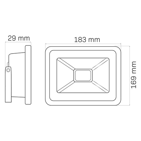 Reflektor LED 50W 4000lm 6500K 120° IP65 Black GOLDLUX (Polux)