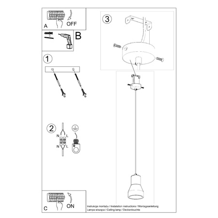 LED závěsné stropní svítidlo QUBIC E27 černé SOLLUX