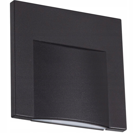 Schodišťové světlo LED 0,8W 15lm 4000K Neutral Square Black Erinus Kanlux