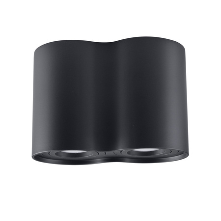 Stropní přisazené svítidlo Hadar R2 2xGU10. pojízdné. kulaté. černé