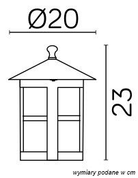 Hlava stínidla pro venkovní stojící zahradní lampu Cordoba II K 1018 TD E27 Su-Ma