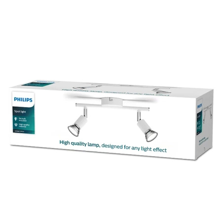 Stropní svítidlo LIMBALI 2x GU10 Nástěnné svítidlo Reflektor pohyblivý Bílá PHILIPS