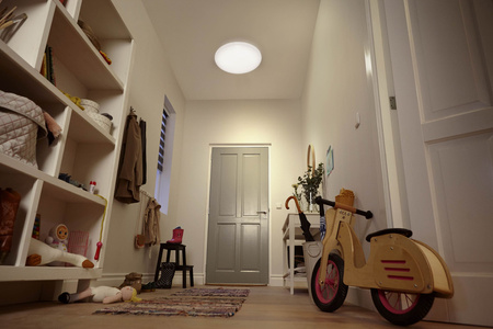 Plafond LED povrchová montáž SHAN 12W 4000K 26cm kulatý se senzorem pohybu PHILIPS