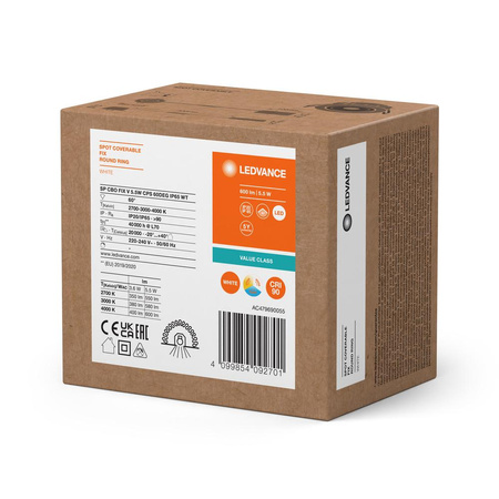 LED panelové bodové svítidlo 5,5W 600lm CCT White Downlight Slim Ledvance