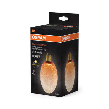 LED žárovka E27 Oval Frost 3,5W 300lm 2700K teplá bílá Decorative Orange Osram
