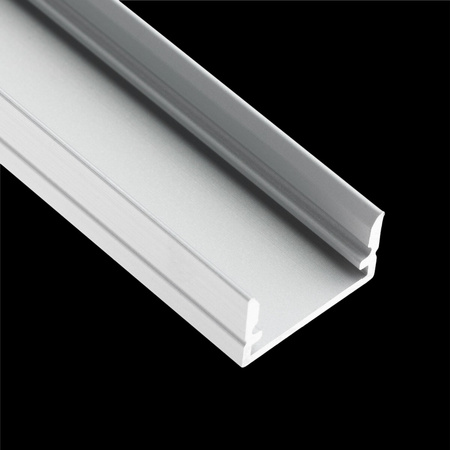 Povrchový Eloxovaný Hliníkový Profil pro LED Pásky KM35, Stříbrný 2m LUMILED