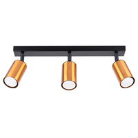 Stropní svítidlo WINX 3xGU10 Reflector Moving Black-Copper Modern SOLLUX