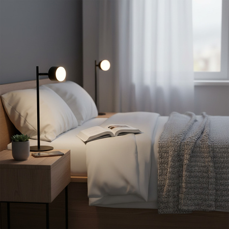 LED stolní stolní lampa 4.2W KUBIK Black 3000K GOLDLUX (Polux)