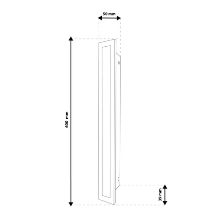 Nástěnné svítidlo LED OLIO 18W 4000K 60cm IP65 LUMILED pro povrchovou montáž