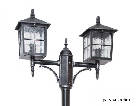 Venkovní zahradní lampa LANTERN E27 Venice OGMWN 2 KW 180-280cm černá Su-Ma