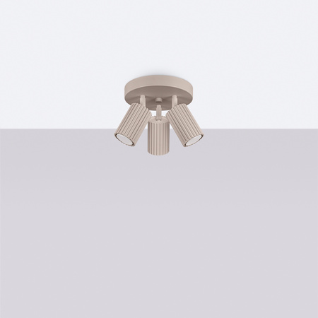 Stropní plafonové svítidlo 3x GU10 Hliník Taupe Carbon Deep Space SL.1768 Sollux