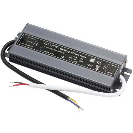 Napájení LED pásků 12V 150W 12.5A vodotěsné IP67