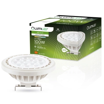 Žárovka LED G53, AR111 15W = 100W 1521lm 4000K Neutralní bílá 38° LUMILED