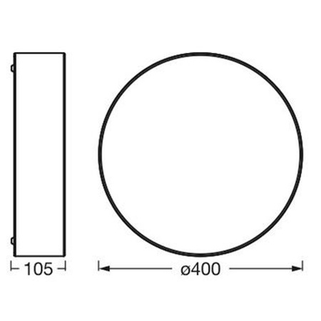 Stropní svítidlo Plafond E27 hnědé 40cm Orbis Ledvance