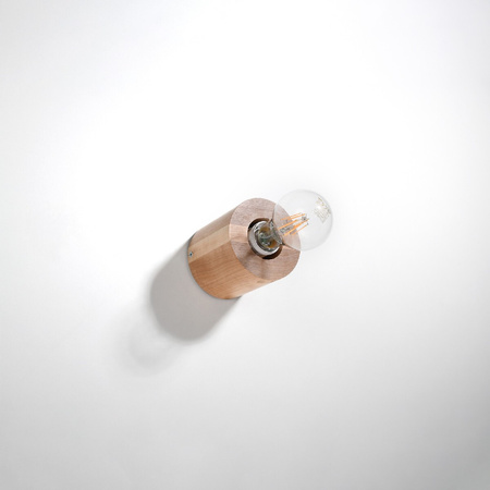 Nástěnné svítidlo LED SALGADO E27 Přírodní dřevo SOLLUX