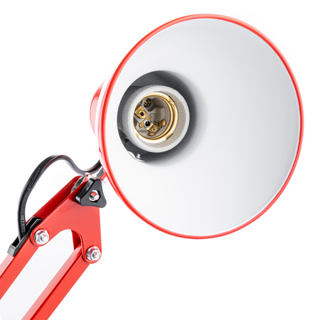 Stolní lampa E27, Červená + držák na stůl TOBI LUMILED