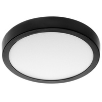Stropní svítidlo LED 2x E27 s mikrovlnným senzorem SOLEN kulaté černé