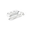Prodlužovací kabel Zástrčka 3 x uzemněná zásuvka Napájecí pásek 1,5 m bílý Linea Kobi