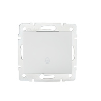 Spínač NO pro zvonek 10A Square White LOGI Kanlux