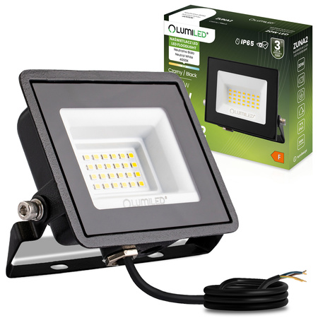 LED Reflektor 20W, 1800lm 4000K IP65 Černá ZUNA2 LUMILED