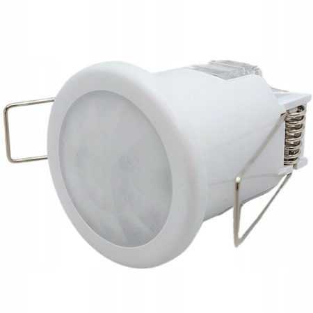 PIR pohybový a soumrakový senzor. zapuštěný 360°. 8m. vnitřní bílý