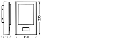 Venkovní nástěnné svítidlo LED 13W 900lm 3000K IP44 Grey s pohybovým a soumrakovým senzorem Endura Ledvance