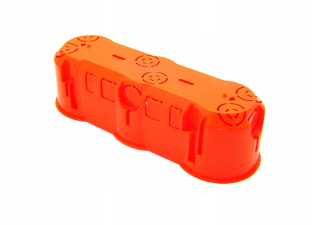 Trojitá hluboká elektrická zapuštěná instalační krabice 3x68 se šrouby PAWBOL