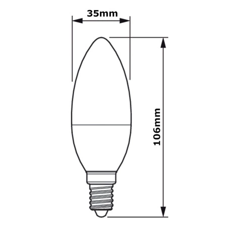 E14 LED CANDLE žárovka 2.8W = 25W 250lm 2700K Teplá bílá PHILIPS