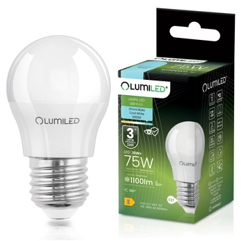 Žárovka LED E27, P40 10W = 75W 1055lm 6500K Studená bílá 180° LUMILED