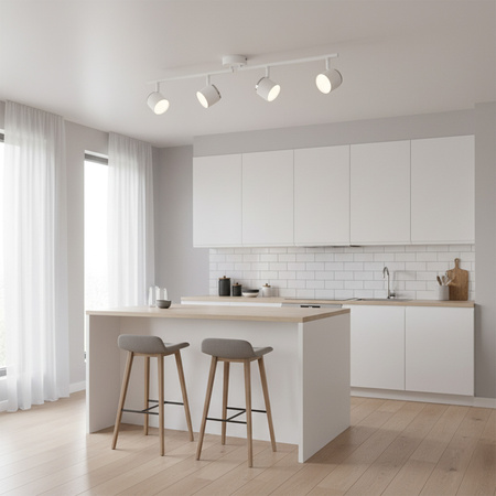 LED páskové svítidlo stropní a nástěnné 16.8W KUBIK 4 bílá 3000K GOLDLUX (Polux)