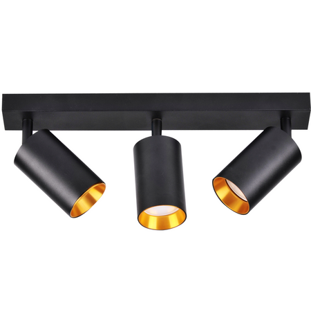Stropní a nástěnné svítidlo LED svítidla 3 x GU10 MARIBEL Black GOLDLUX (Polux)